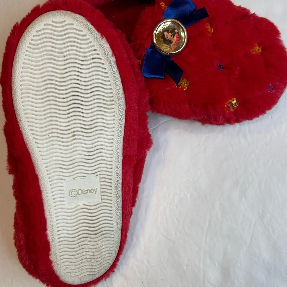 Disney Princess Elena of Avalor Red Slippers with Blue Accent Girls Size 2